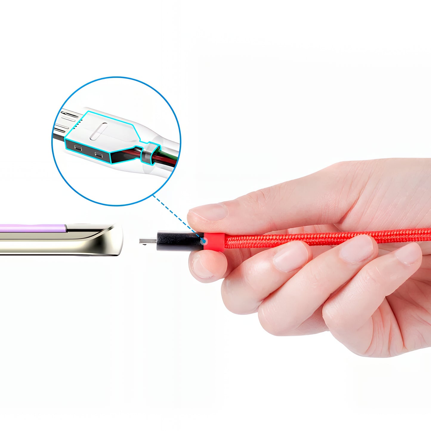 Daten- und Ladekabel USB-A - microUSB Anker PowerLine+, 18W, 0.91m, Rot A8142G91