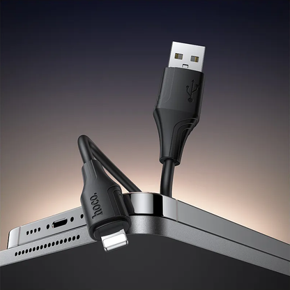 Daten- und Ladekabel USB-A - Lightning HOCO X124, 18W, 1m, Schwarz