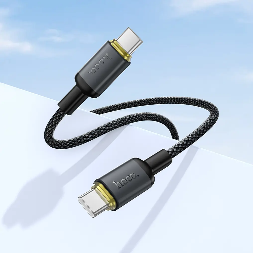 Daten- und Ladekabel USB-C - USB-C HOCO X128 Benefit, 60W, 1m, Schwarz