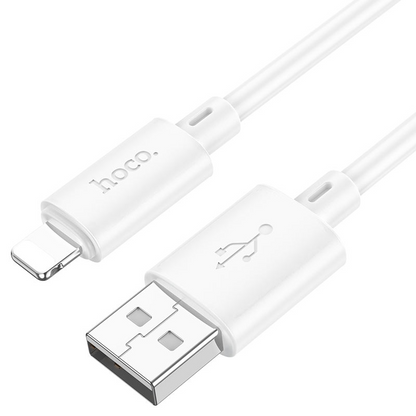 USB-A to Lightning Data and Charging Cable HOCO X88, 18W, 2m, White