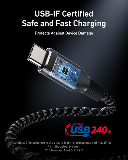Anker Prime USB-C-auf-USB-C-Daten- und Ladekabel, 240 W, 0,9 m, Schwarz A88E2011