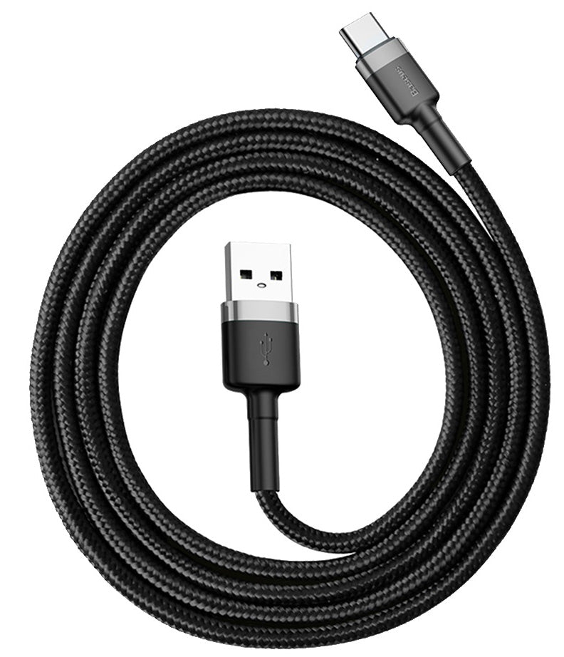 Daten- und Ladekabel USB-A - USB-C Baseus Coffee, 18 W, 1 m, Grau CATKLF-BG1