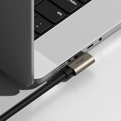 USB-C Data and Charging Cable - USB-C Ringke 2X2 Angled, 240W, 1m, Black
