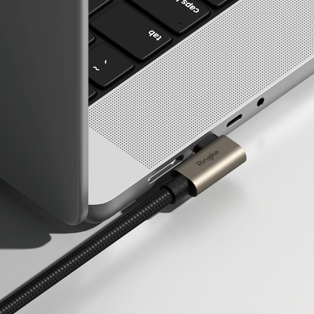 USB-C Data and Charging Cable - USB-C Ringke 2X2 Angled, 240W, 2m, Black