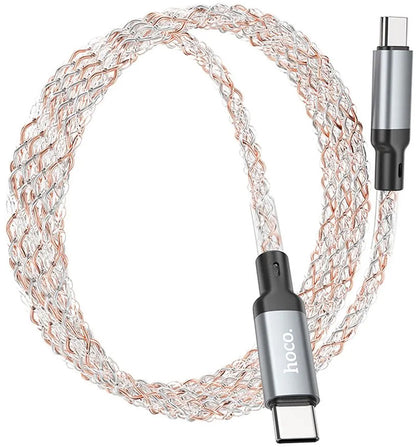USB-C Data and Charging Cable - USB-C HOCO U112, 60W, 1m, Gray