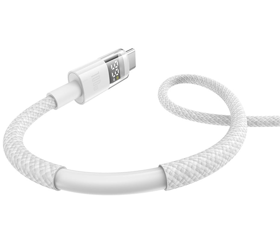 Daten- und Ladekabel USB-A - USB-C Baseus Display 2, 100W, 2m, Weiß P10382701211-01