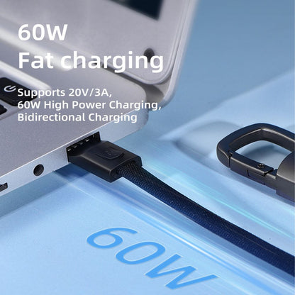 USB-C Daten- und Ladekabel - USB-C Tech-Protect Ultraboost DNA Schlüsselanhänger, 60W, 0,17m, Grau