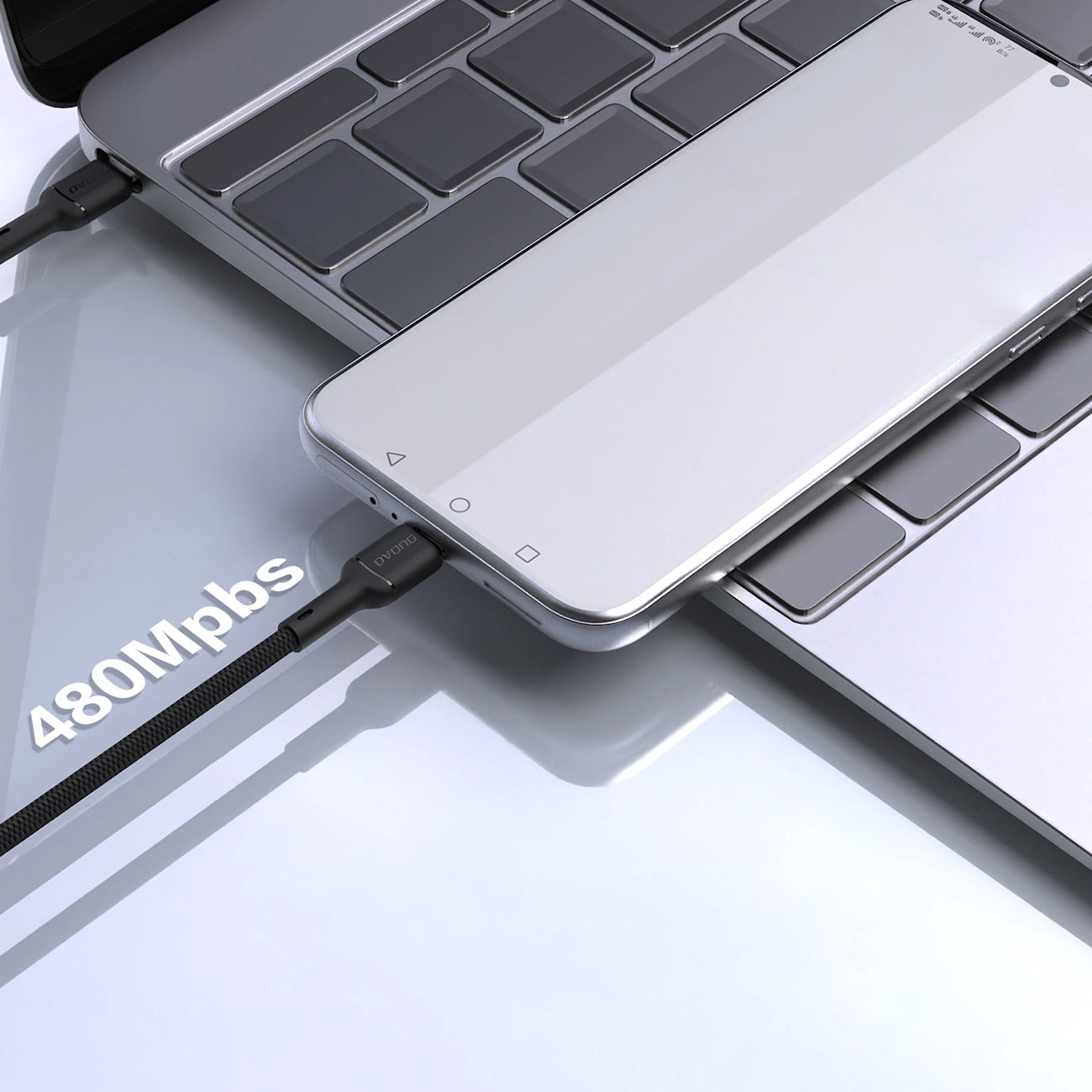 USB-C Data and Charging Cable - USB-C Dudao L9C, 65W, 1m, Black