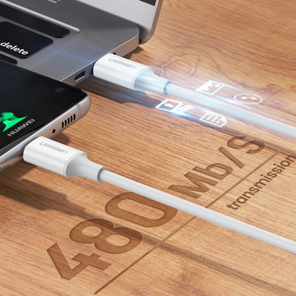 USB-C Daten- und Ladekabel - USB-C UGREEN US264, 60W, 0.5m, Weiß