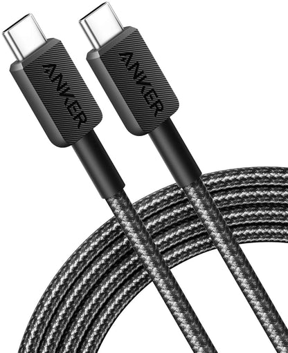 USB-C Daten- und Ladekabel - USB-C Anker 322, 60W, 0.9m, Schwarz A81F5G11
