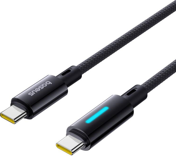 USB-C Daten- und Ladekabel - USB-C Baseus Lit Button Control, 100W, 2m, Schwarz P10379000121-01