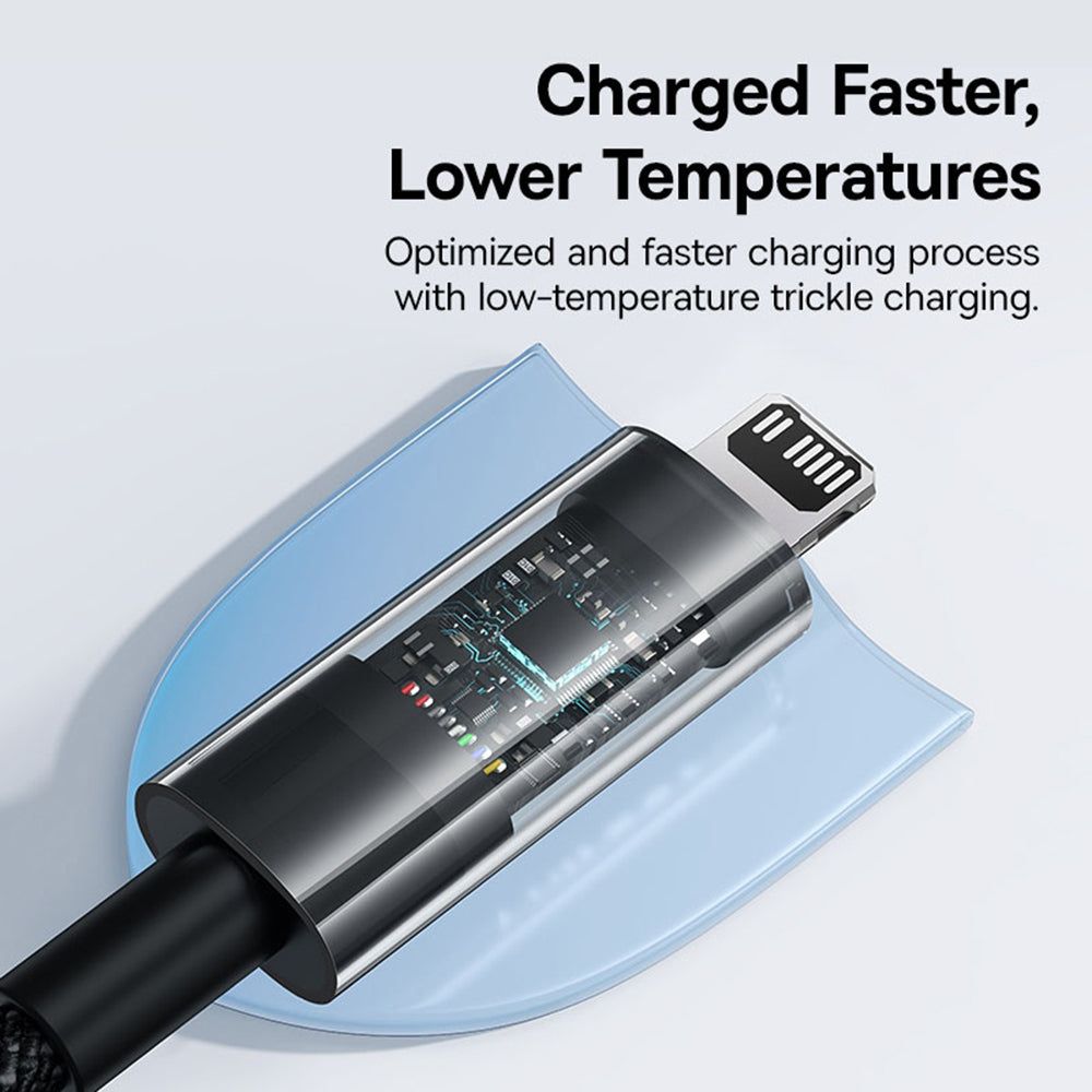 USB-C - Lightning Daten- und Ladekabel Baseus Gem, 20W, 1m, Schwarz P10373001111-00