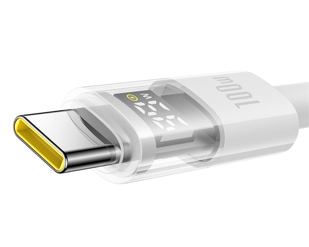 Daten- und Ladekabel USB-A - USB-C Baseus Display 2, 100W, 2m, Weiß P10382701211-01