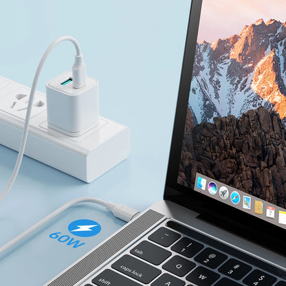 USB-C Data and Charging Cable - USB-C Joyroom S-A9, 60W, 1m, White