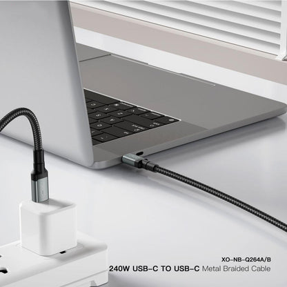 USB-C Daten- und Ladekabel - USB-C XO Design NB-Q264B, 240W, 2m, Schwarz