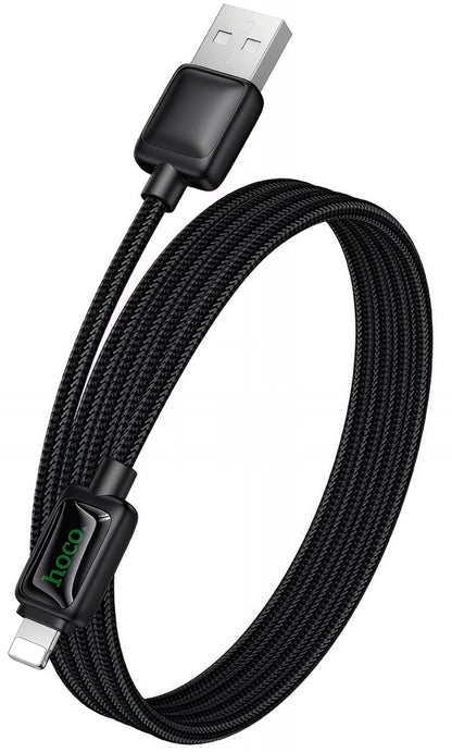 Daten- und Ladekabel USB-A - Lightning HOCO U146, 12W, 1.2m, Schwarz