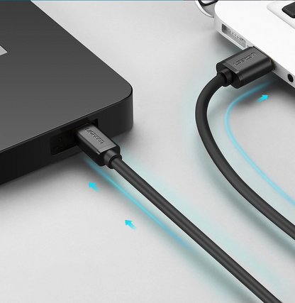 Daten- und Ladekabel USB-A - miniUSB UGREEN US132, 3m, Schwarz