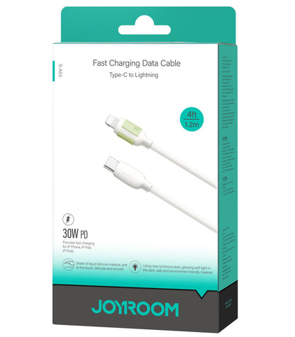 USB-C - Lightning Lade- und Datenkabel Joyroom S-A53, 30W, 1,2m, Beige