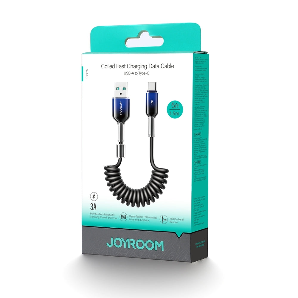 USB-A - USB-C Daten- und Ladekabel Joyroom S-A43 Crystal, 60W, 1,5m, Schwarz