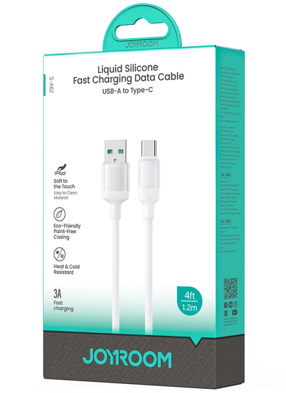 USB-A to USB-C Data and Charging Cable Joyroom S-A62 Lively, 18W, 1.2m, White