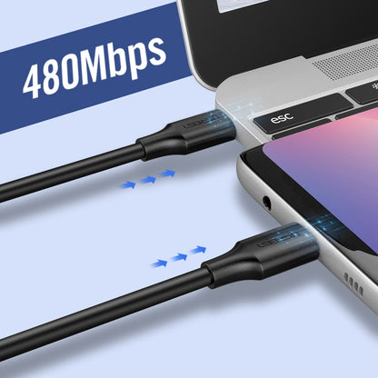 USB-C Data and Charging Cable - USB-C UGREEN US286, 60W, 1m, Black
