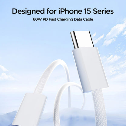 USB-C Daten- und Ladekabel - USB-C Joyroom S-A45, 60W, 1m, Weiß 