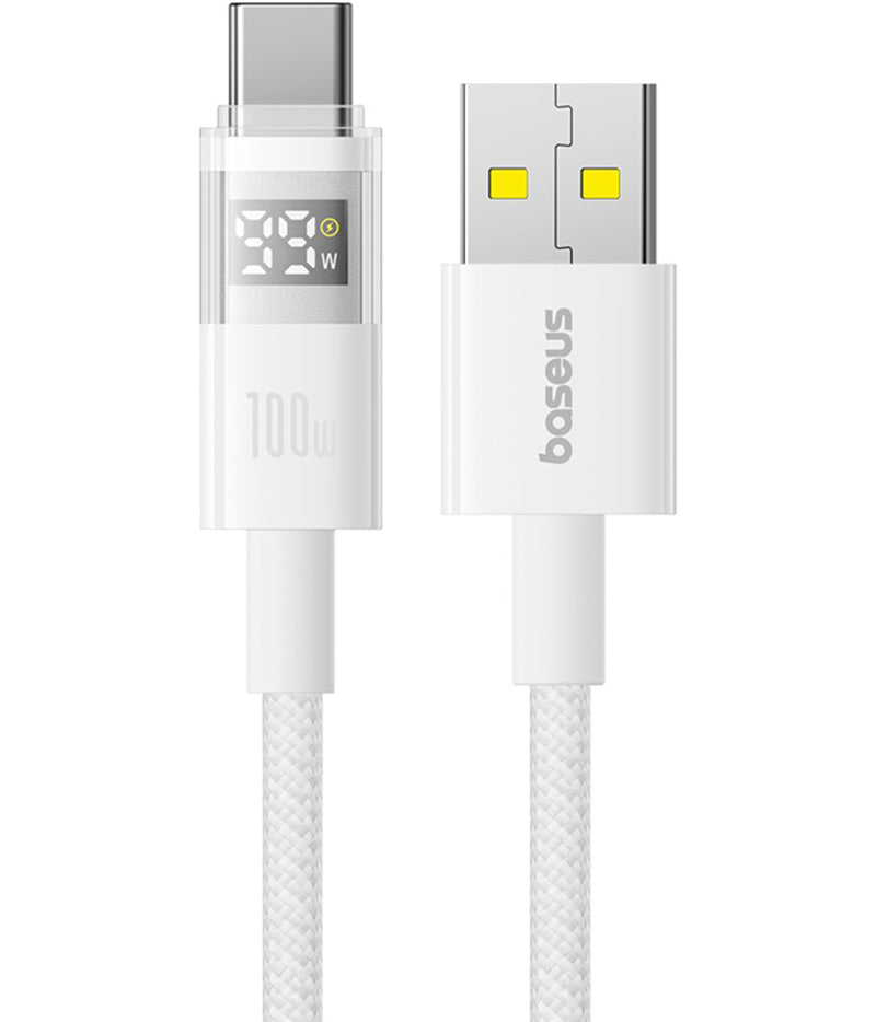 Daten- und Ladekabel USB-A - USB-C Baseus Display 2, 100W, 2m, Weiß P10382701211-01