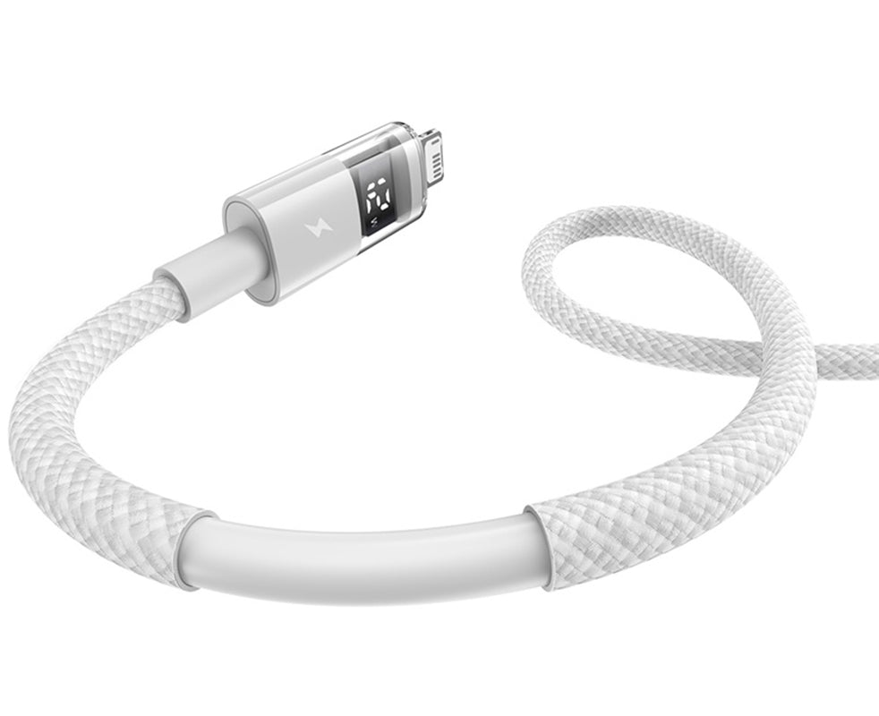 Daten- und Ladekabel USB-A - Lightning Baseus Display 2, 18W, 2m, Weiß P10382700211-01