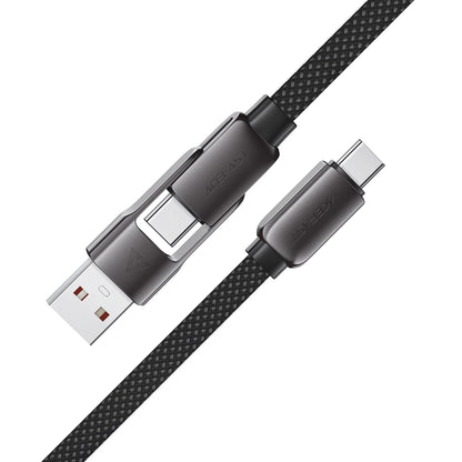 Daten- und Ladekabel USB-C - USB-A / USB-C Acefast C13-05, 60W, 0.2m, Schwarz