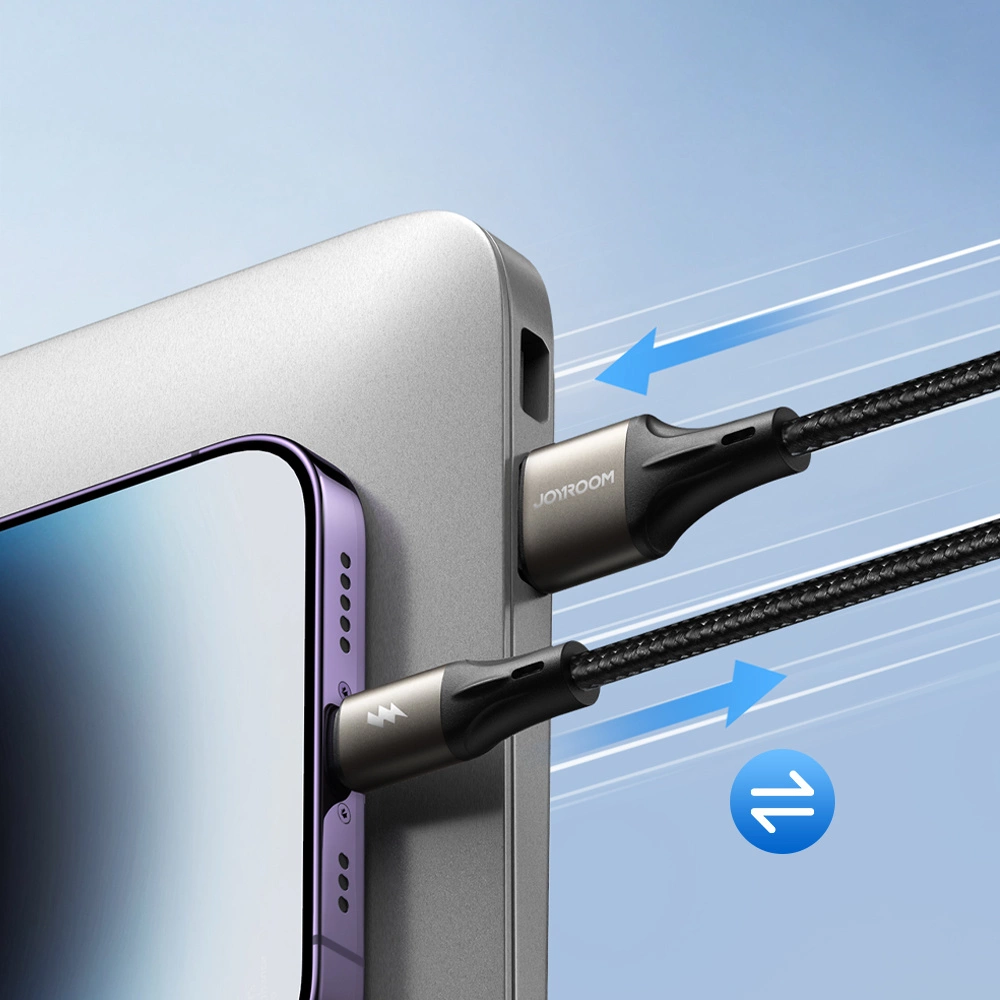 Daten- und Ladekabel USB-A - USB-C Joyroom S-A25 Light-Speed, 100W, 1.2m, Schwarz
