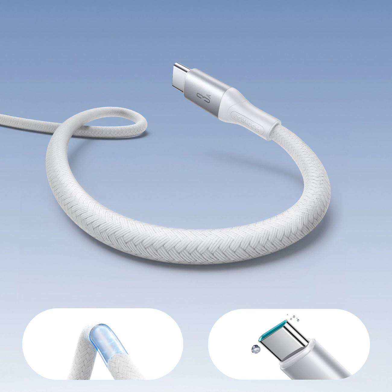 Daten- und Ladekabel USB-A - USB-C Joyroom S-A28 Flash, 18W, 1m, Weiß