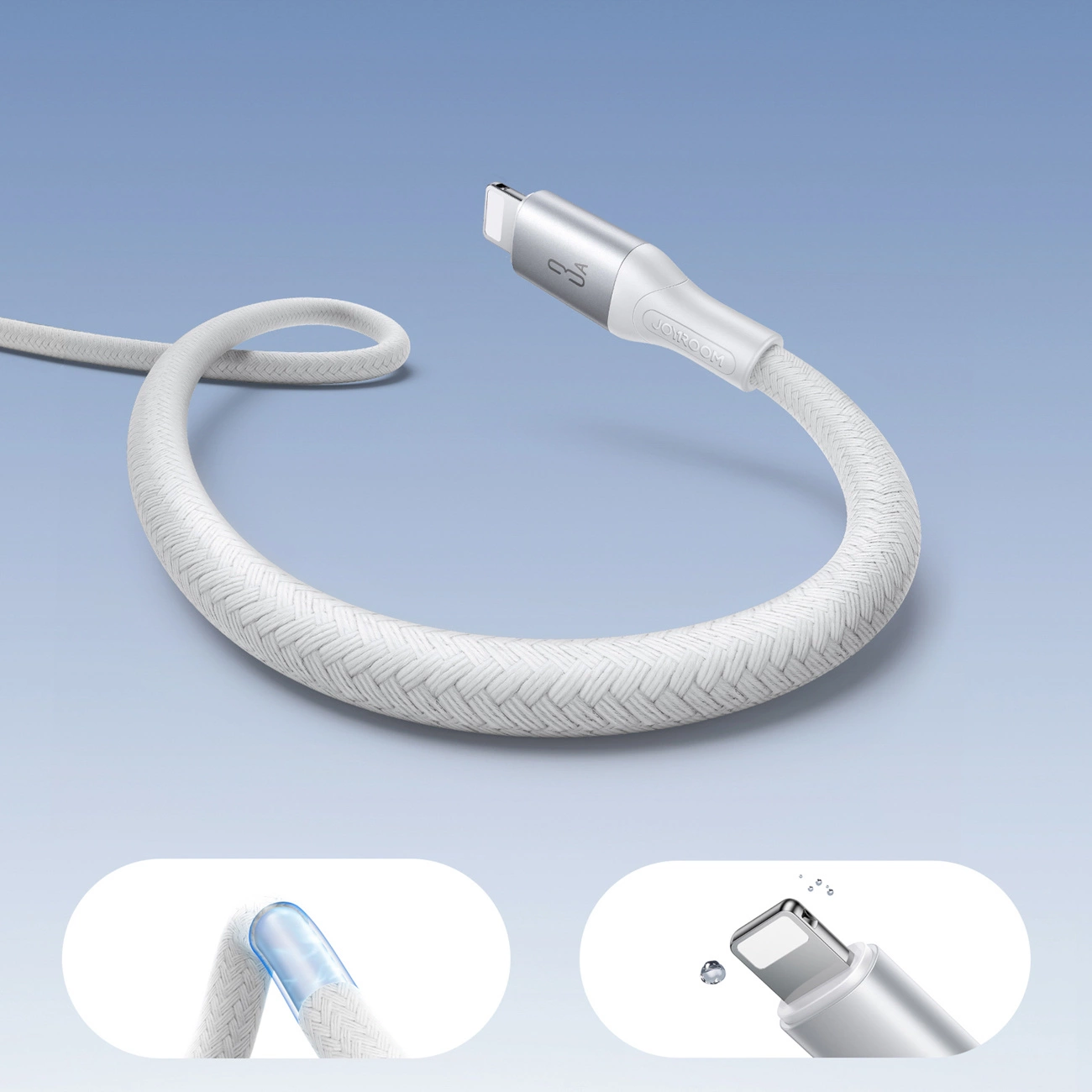 USB-A - Lightning Lade- und Datenkabel Joyroom S-A28 Flash, 18W, 1m, Weiß