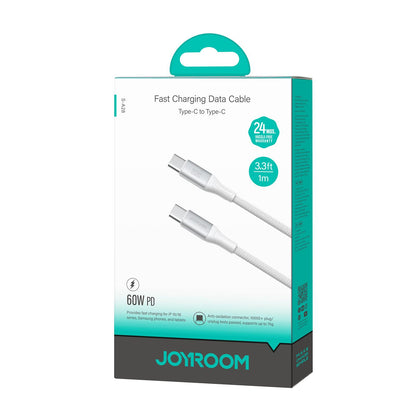 USB-C Data and Charging Cable - USB-C Joyroom S-A28 Flash, 60W, 1m, White