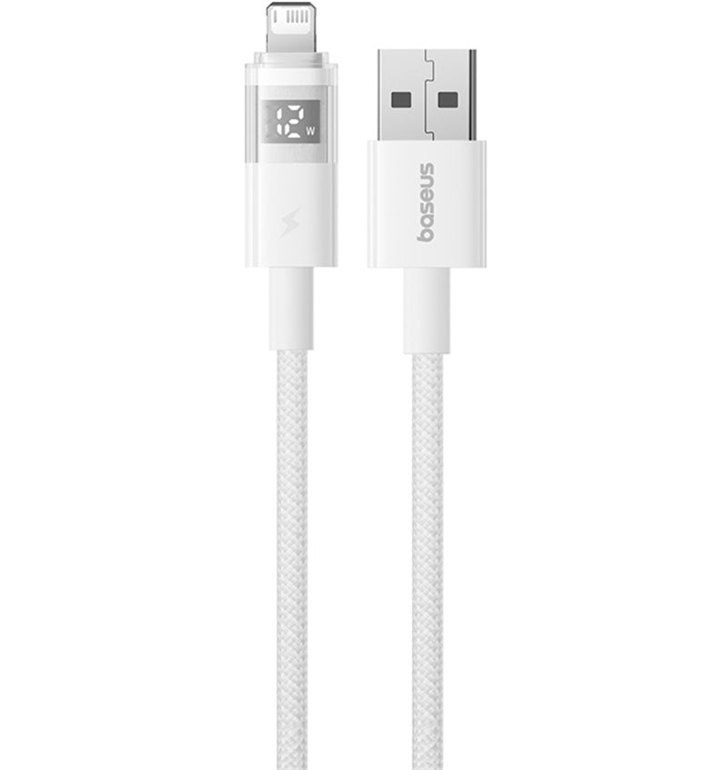 Daten- und Ladekabel USB-A - Lightning Baseus Display 2, 18W, 2m, Weiß P10382700211-01