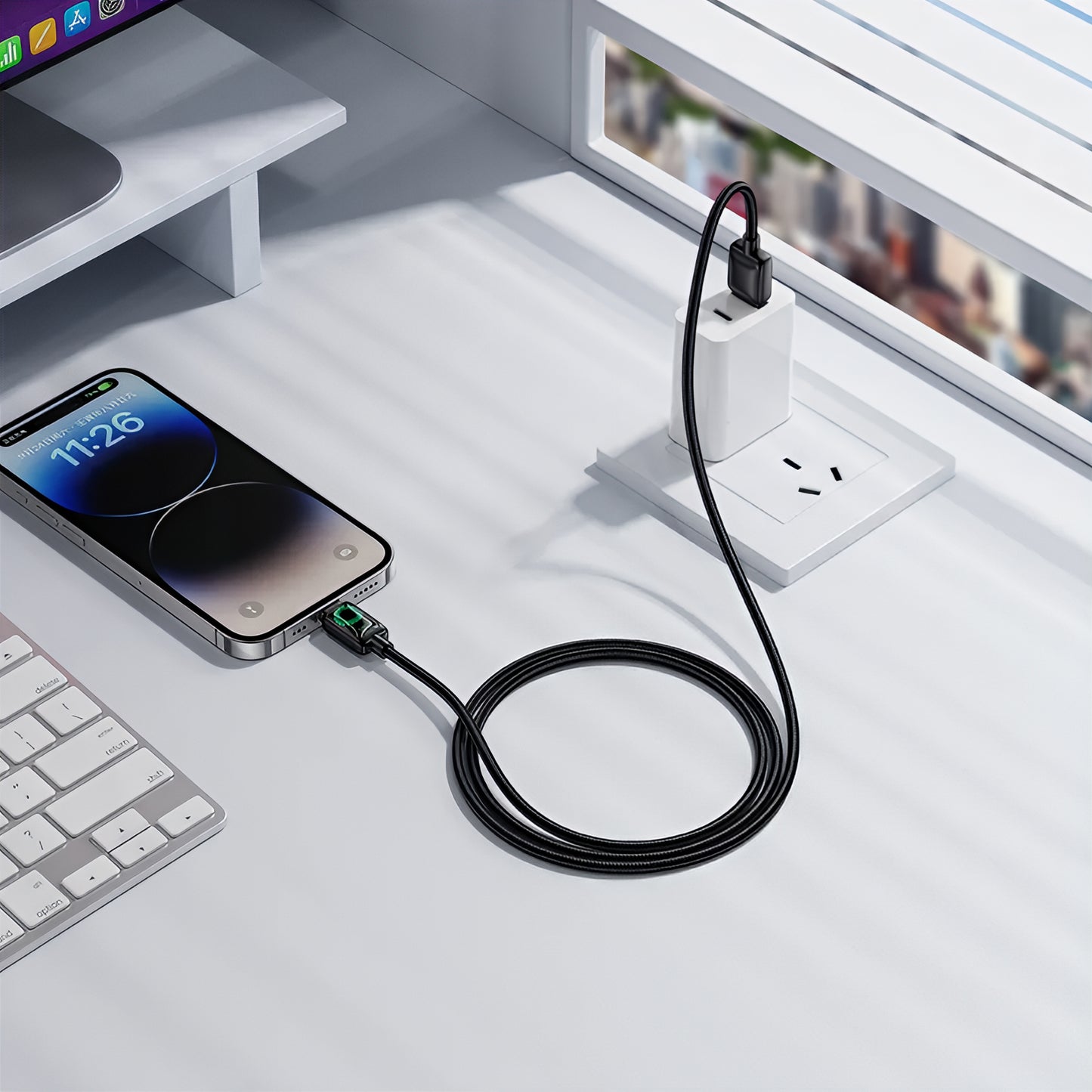 Daten- und Ladekabel USB-A - Lightning HOCO U146, 12W, 1.2m, Schwarz