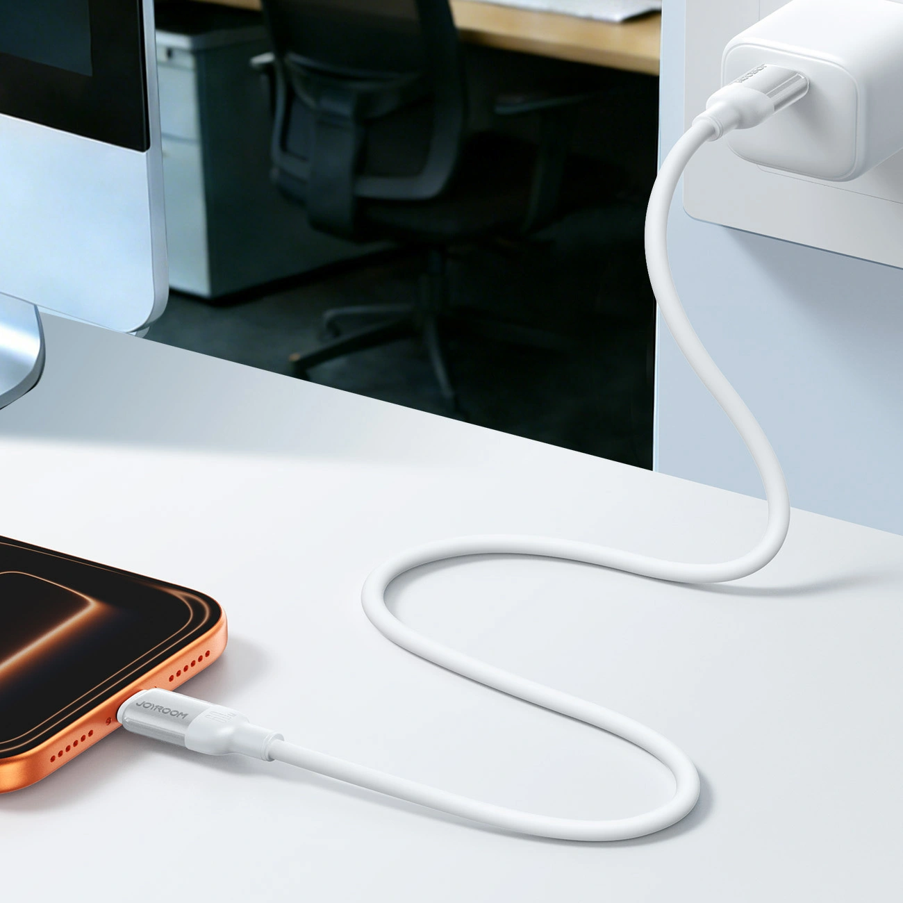 USB-A to USB-C Data and Charging Cable Joyroom S-A62 Lively, 18W, 1.2m, White