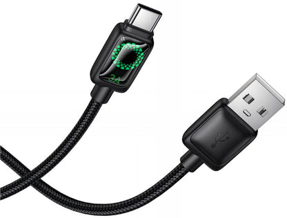 USB-A - USB-C Daten- und Ladekabel HOCO U146, 36W, 1.2m, Schwarz