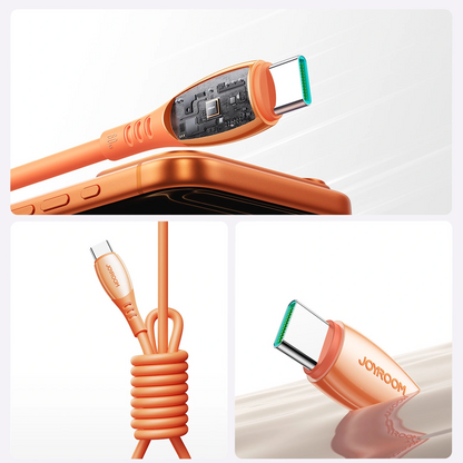USB-C Data and Charging Cable - USB-C Joyroom S-A59 Vibrant, 60W, 1.2m, Orange