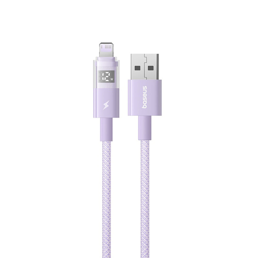 Daten- und Ladekabel USB-A - Lightning Baseus Display 2, 12W, 1m, Lila P10382700511-00
