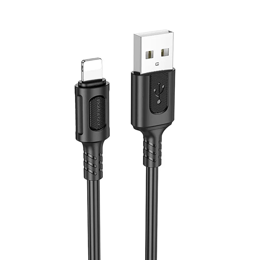 Daten- und Ladekabel USB-A - Lightning Borofone BX111 Feliz, 18W, 1m, Schwarz