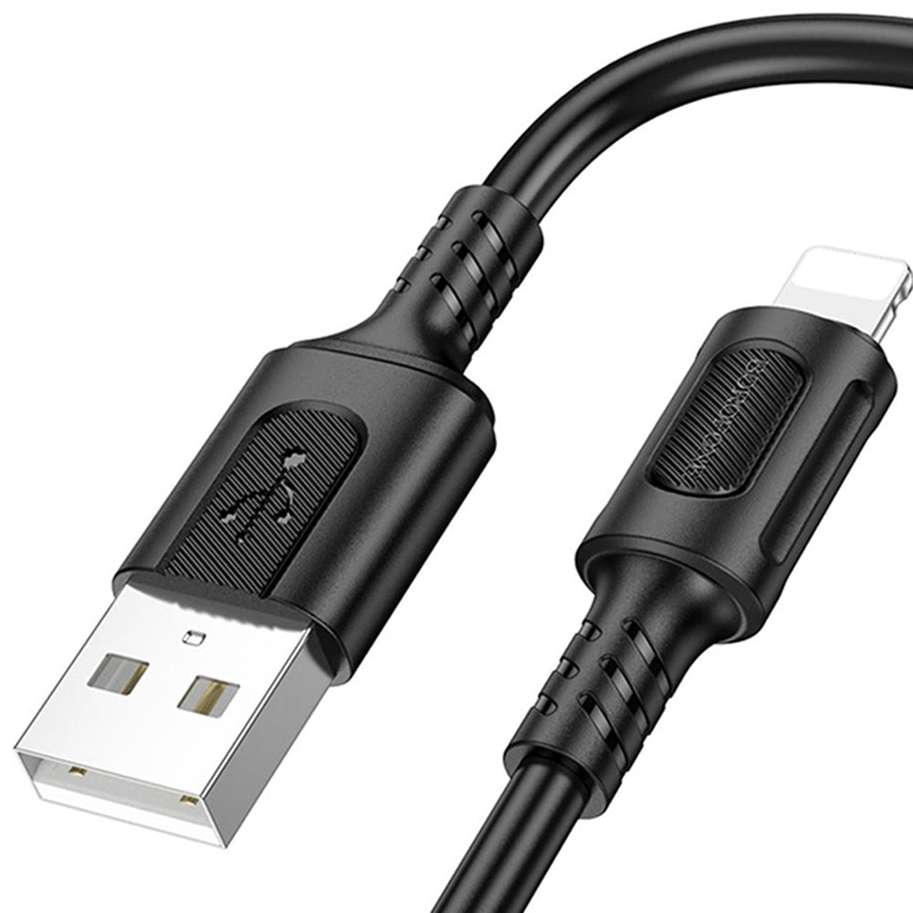 Daten- und Ladekabel USB-A - Lightning Borofone BX111 Feliz, 18W, 1m, Schwarz