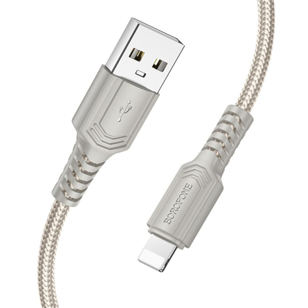USB-A to Lightning Data and Charging Cable Borofone BX116 Certain, 18W, 1m, Black