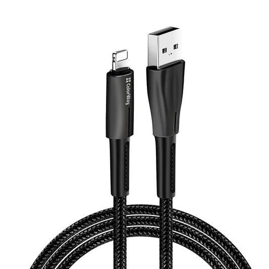 Daten- und Ladekabel USB-A - Lightning ColorWay CW-CBUL035, 18W, 1m, Schwarz