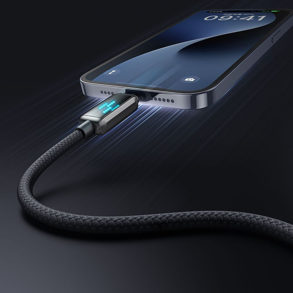 Daten- und Ladekabel USB-A - Lightning McDodo CA-5250 Display, 18W, 1.2m, Schwarz