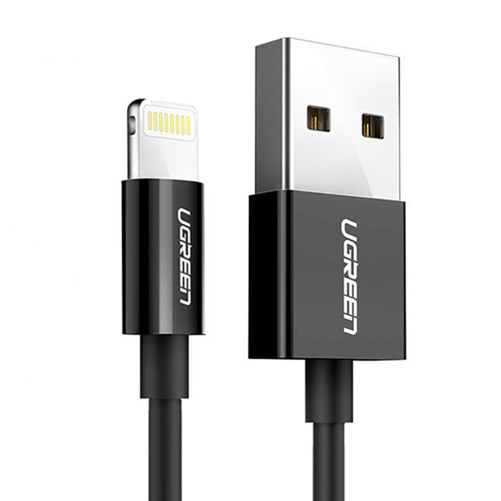 USB-A - Lightning Daten- und Ladekabel UGREEN 80823, 18W, 2m, Schwarz