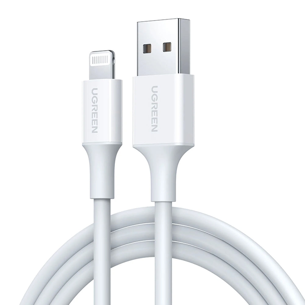 Daten- und Ladekabel USB-A - Lightning UGREEN US155 (20728), 18W, 1m, Weiß