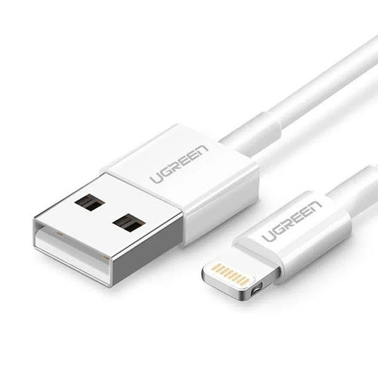 USB-A to Lightning Data and Charging Cable UGREEN US155 (20728), 18W, 1m, White
