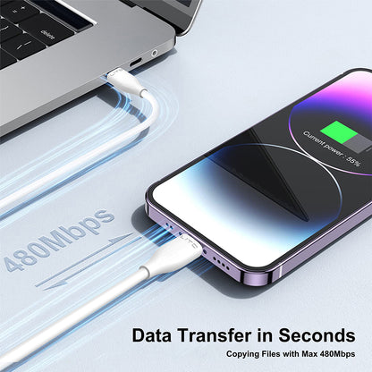 Daten- und Ladekabel USB-A - microUSB Lito LD03V, 18W, 1m, Weiß