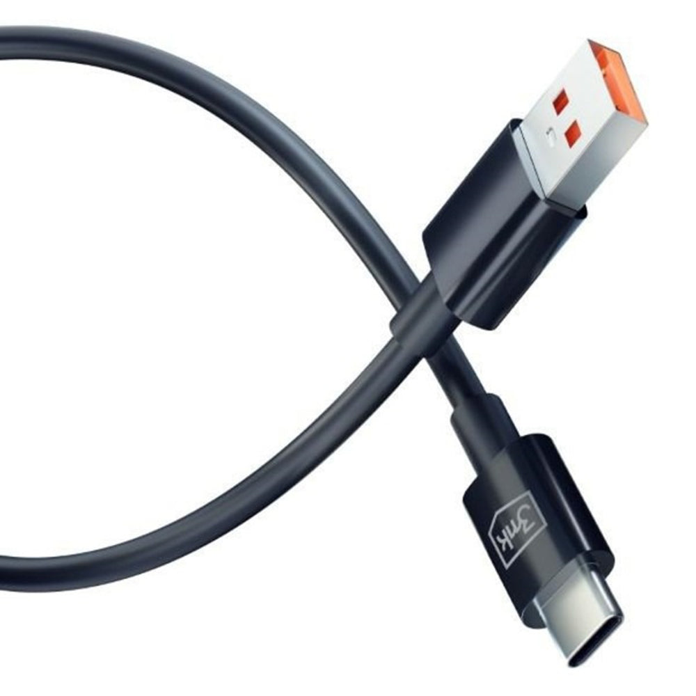 Daten- und Ladekabel USB-A - USB-C 3MK Hyper, 18W, 1.2m, Schwarz