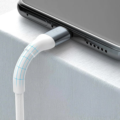 USB-A to USB-C Data and Charging Cable 3MK Hyper N, 18W, 1m, White